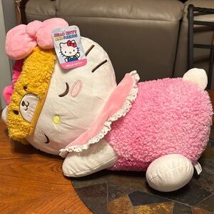 Hello Kitty Plush in Pink and Yellow Outfit
